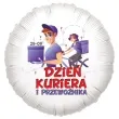 balon foliowy dzien kuriera i przewoznika w parze bialy 18 rnd