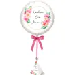 balon foliowy dzien matki kwiaty kocham cie mamo bialy 18 rnd
