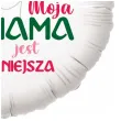 balon foliowy dzien matki mama najpiekniejsza bialy 18 rnd