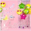balon foliowy emotikon love zolty partydeco 18 rnd