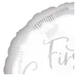 balon foliowy first communion dekoracja na komunie swieta bialy 18 rnd