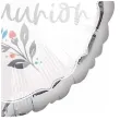 balon foliowy first communion dekoracja na komunie swieta bialy 18 rnd