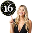 balon foliowy glossy 16 urodziny czarny folat 17 rnd