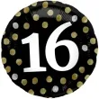 balon foliowy glossy 16 urodziny czarny folat 17 rnd