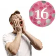 balon foliowy glossy 16 urodziny rozowy folat 18 rnd