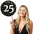 balon foliowy glossy 25 urodziny czarny folat 17 rnd