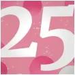 balon foliowy glossy 25 urodziny rozowy folat 17 rnd