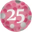 balon foliowy glossy 25 urodziny rozowy folat 17 rnd