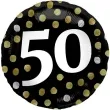 balon foliowy glossy 50 urodziny czarny folat 17 rnd