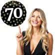 balon foliowy glossy 70 urodziny czarny folat 17 rnd