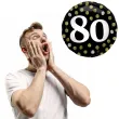balon foliowy glossy 80 urodziny czarny folat 17 rnd