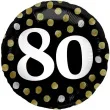balon foliowy glossy 80 urodziny czarny folat 17 rnd