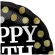 balon foliowy glossy happy birthday czarny folat 17 rnd