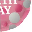 balon foliowy glossy happy birthday rozowy folat 17 rnd