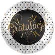 balon foliowy gratulacje bialo zloto czarny premioloon 17 rnd