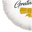 balon foliowy gratulacje biret i dyplom 2024 bialy 18 rnd