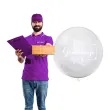 balon foliowy gratulacje kolor bialy transparentny tuban 18 orb
