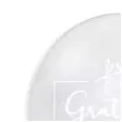 balon foliowy gratulacje kolor bialy transparentny tuban 18 orb