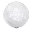 balon foliowy gratulacje kolor bialy transparentny tuban 18 orb