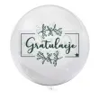 balon foliowy gratulacje kolor zielony transparentny tuban 18 orb