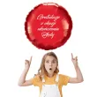 balon foliowy gratulacje z okazji ukonczenia szkoly czerwony 18 rnd