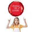 balon foliowy gratulacje z okazji zdania egzaminow czerwony 18 rnd