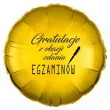 balon foliowy gratulacje z okazji zdania egzaminow zloty 18 rnd