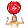 balon foliowy gratulacje z okazji zdania matury czerwony 18 rnd