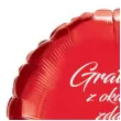 balon foliowy gratulacje z okazji zdania matury czerwony 18 rnd