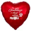 balon foliowy gratulacje z okazji zdania prawka czerwony 18 hrt