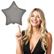 balon foliowy gwiazda dekoracja na urodziny srebrny matowy 18 str