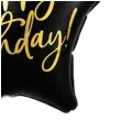 balon foliowy gwiazda happy birthday czarny partydeco 18 5 str