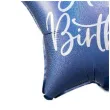 balon foliowy gwiazda happy birthday niebieski partydeco 18 5 str