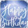 balon foliowy gwiazda happy birthday niebieski partydeco 18 5 str