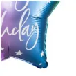 balon foliowy gwiazda happy birthday teczowy partydeco 18 5 str
