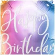 balon foliowy gwiazda happy birthday teczowy partydeco 18 5 str