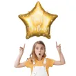 balon foliowy gwiazda happy birthday zloty partydeco 18 5 str