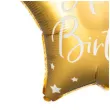 balon foliowy gwiazda happy birthday zloty partydeco 18 5 str