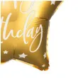 balon foliowy gwiazda happy birthday zloty partydeco 18 5 str