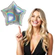 balon foliowy gwiazda holo srebrny grabo 18 str