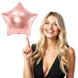 balon foliowy gwiazda rozowe zloto metalik partydeco 27 str