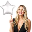 balon foliowy gwiazda satynowa bialy amscan 17 str