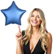 balon foliowy gwiazda satynowa niebieski amscan 17 str