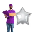 balon foliowy gwiazda srebrny godan 18 str