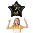 balon foliowy gwiazda sto lat czarny partydeco 18 5 str