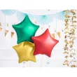 balon foliowy gwiazdka czerwony satynowy partydeco 19 str
