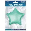 balon foliowy gwiazdka zielony matowy partypal 18 str