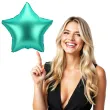 balon foliowy gwiazdka zielony satynowy partydeco 19 str