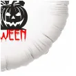 balon foliowy halloween szkielet z dynia bialy 18 rnd