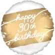 balon foliowy happy 30th birthday glamour dekoracja na 30 urodziny bialo zloty 18 rnd